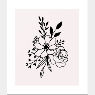 Minimalist Flowers Posters and Art